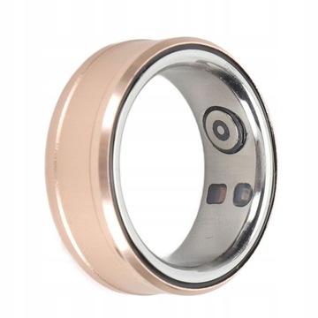 INTELIGENTNY PIERŚCIEŃ NFC SMART RING HEALTH TRACKER IP68 BT 5.1 ZŁOTY