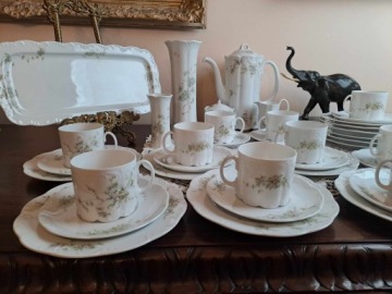 ROSENTHAL MONBIJOU GRUNE RANKE кофейный и десертный сервиз