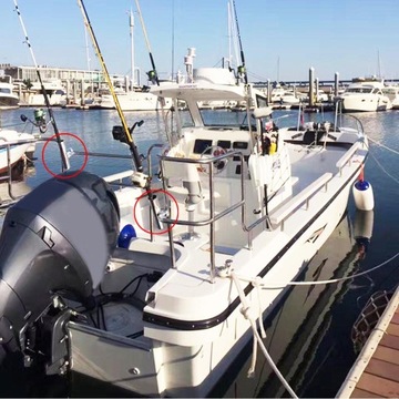 2 полированных регулируемых держателя удочки