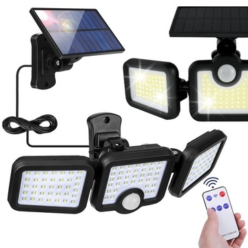 LAMPA SOLARNA Z CZUJNIKIEM RUCHU REFLEKTOR LED