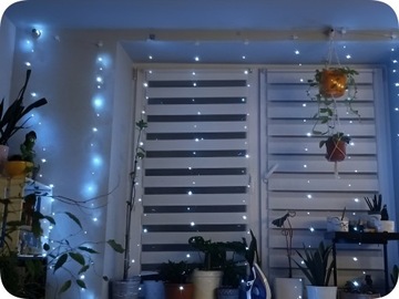 СВЕТОДИОДНАЯ СВЕТОВАЯ ЗАВЕСА 3x3 лампочки x 300 елочная гирлянда для окна