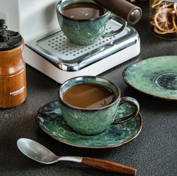 СЕРВИСНЫЙ НАБОР VANCASSO STARRY ЧАШЕК, ЗЕЛЕНЫЙ, НА 8 ЧЕЛОВЕК, ЧАШКИ, 260 мл
