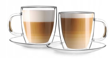 ZESTAW SZKLANKI TERMICZNE KAWY LATTE HERBATY AMO