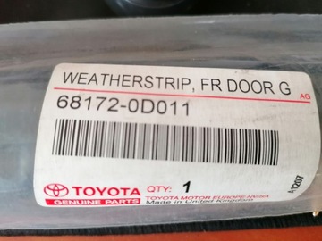 НАКЛАДКА ВНУТРЕННЯЯ КРЫШКА ПЕРЕДНЯЯ ЛЕВАЯ YARIS 01-03