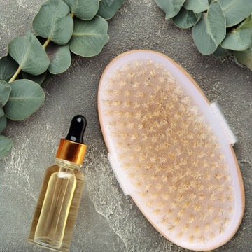 SZCZOTKA DO MASAŻU NA SUCHO I KĄPIELI 2W1 UJĘDRNIANIE SKÓRY