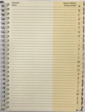 Блокнот индексный формата А5 в твердом переплете ШАНС