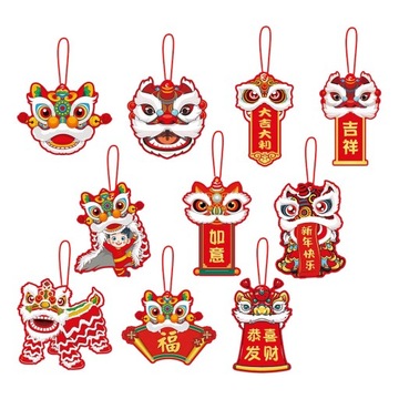 10 подвесных украшений для китайского Нового года, декор для весеннего фестиваля, новинка в китайском стиле