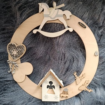 НАТУРАЛЬНЫЙ РОЖДЕСТВЕНСКИЙ ВЕНОК, РОЖДЕСТВЕНСКИЙ КРЕМ, В СКАНДИНАВСКОМ СТИЛЕ