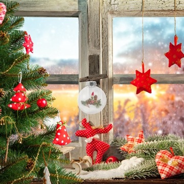 Прозрачные шары Новогодние украшения Прозрачные 12 шт.