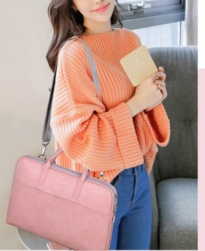 Сумка для ноутбука 15'6 качество розового серого плеча в руке