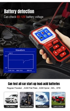 Skaner diagnostyczny KW681 tester baterii Konnwei