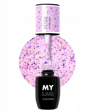 Mylaq Lakier hybrydowy M788 My Pink Dots