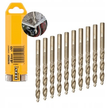 DeWALT ZESTAW 10E WIERTŁA PRZEM KOBALT 8.5MM HSS-E