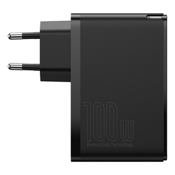 МОЩНОЕ СЕТЕВОЕ ЗАРЯДНОЕ УСТРОЙСТВО BASEUS 2 БЛОКА ПИТАНИЯ USB USB-C QC 100 Вт + КАБЕЛЬ TYPE-C