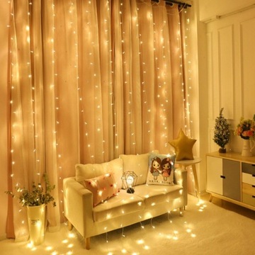 Kurtyna świetlna kurtyna LED 3x3 m 300 LED USB