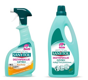SANYTOL ZESTAW SPRAY KUCHNIA 500ml + PŁYN EUCAL 1L