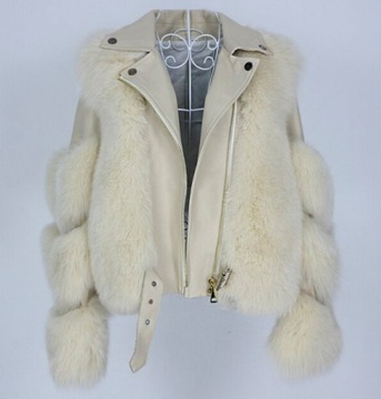 LUX Ramones Натуральная кожа Мех лисы 36 S