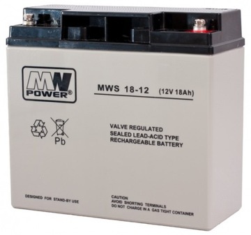 Akumulator AGM MWP MWS 18-12 (12V 18Ah)