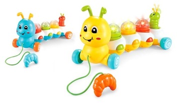 Интерактивная гусеница на веревочке + разноцветные шарики, КРУИНГОВАЯ СВЕТОДИОДНАЯ МУЗЫКА