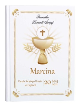 BIBLIA Z EKO SKÓRY KOMUNIA CHRZEST PERSONALIZOWANY