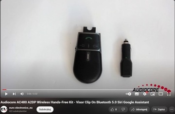 КОМПЛЕКТ Bluetooth 5.0 HANDSFREE для АВТОЗАПУСКА АВТОМОБИЛЯ USB-C A2DP 2 Вт
