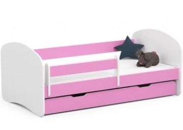 Łóżko dziecięce 160x80cm Biały / Różowy SALLY