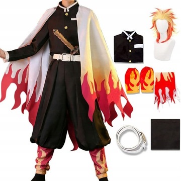 Demon Slayer Rengoku Kyoujurou Kostium Peruka