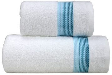 RĘCZNIK BIAŁY BIEL AQUA ŁAZIENKOWY 70X140 BAWEŁNIANY SZYBKOSCHNĄCY LEKKI