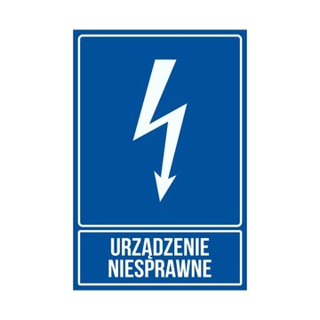 Tabliczka Urządzenie Niesprawne 30x20 PCV 1mm