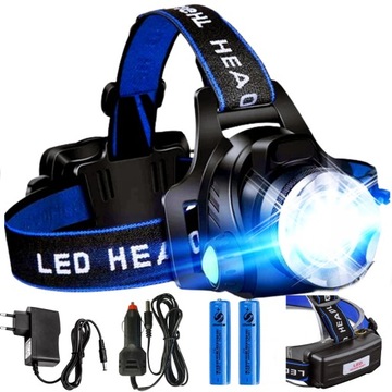 LATARKA CZOŁOWA LED ZOOM CREE XM-L T6 CZOŁÓWKA AKU