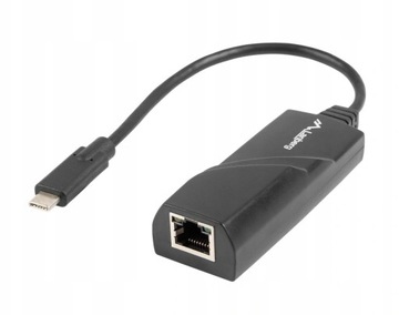 Lanberg karta sieciowa USB-C Gigabit Ethernet RJ45 LAN 100 1000
