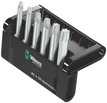 WERA Bit-Check 6 TX Universal 1 Z Zestaw bitów 1/4