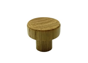 UCHWYT MEBLOWY GAŁKA DREWNIANA LITE DREWNO DĄB FI 30mm DO MEBLI