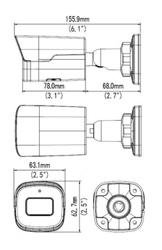 IP-КАМЕРА BCS-P-TIP24FSR4-Ai1 /4MPx, 2,8 мм, микро