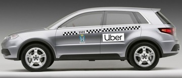 Naklejki z FOLII oznaczenia na TAXI - UBER - BOLD
