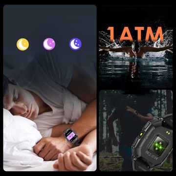 МУЖСКИЕ СМАРТ-ЧАСЫ С BLUETOOTH 107 СПОРТИВНЫХ РЕЖИМОВ АЛЬТИМЕТР ЧЕРНЫЕ 1ATM