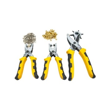 НАБОР КОЖИ ДЫРОКОЛЫ ЛЮСЫ ЗАКЛЕПКИ 128 ЭЛЕМЕНТОВ