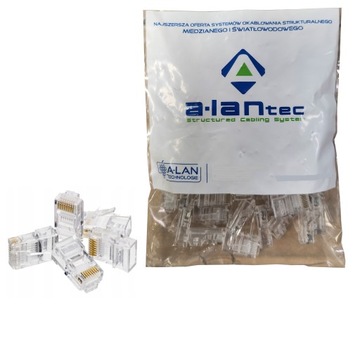 Wtyki RJ45 8P8C UTP 5e uniwersalny 10szt