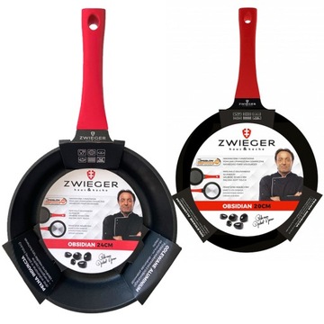 Zestaw garnków Zwieger Obsidian 6 el +patelnie