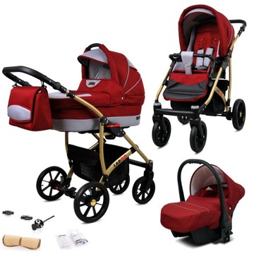 Wózek 3w1 dziecięcy spacerówka BabyLux Largo ALU