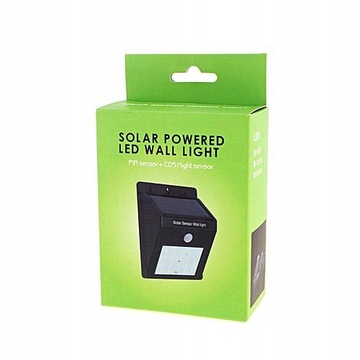СОЛНЕЧНАЯ ЛАМПА 20 СВЕТОДИОДОВ С ДАТЧИКОМ ДВИЖЕНИЯ И СУМЕРКА