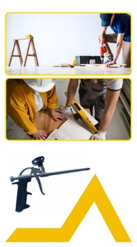 МОНТАЖНЫЙ ПЕННЫЙ ПИСТОЛЕТ, МЕТАЛЛ, РУЧКА НАКОНЕЧНИКА, МЕДНАЯ НАСАДКА