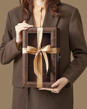 ФОРМАТ ДЛЯ ЧАСОВ ЮВЕЛИРНЫЕ ИЗДЕЛИЯ 12 ОТДЕЛЕНИЙ ЯЩИК-ОРГАНИЗАТОР СТЕКЛЯННАЯ КРЫШКА