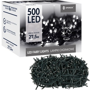 РОЖДЕСТВЕНСКИЕ ОГНИ 500 СВЕТОДИОДНЫХ НАРУЖНЫХ ОГНИ 27.5M ЭЛЕКТРИЧЕСКИЕ ОГНИ РОЖДЕСТВЕНСКИЕ ОГНИ