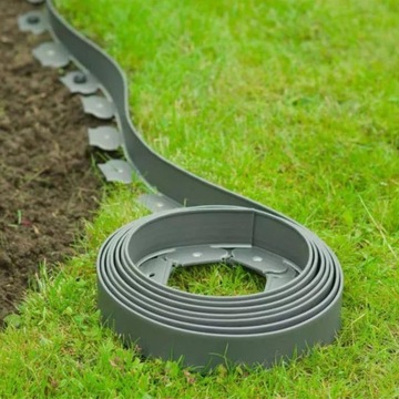 Бордюр для газона Eco Garden Geo 7.8 25м + набор анкеров