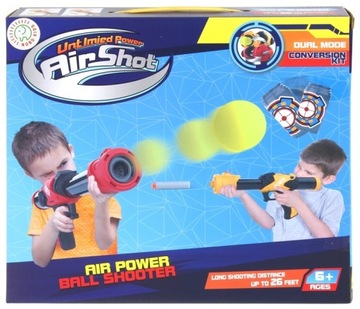 Wyrzutnia Pistolet AirGun Piankowe Piłki Strzałki