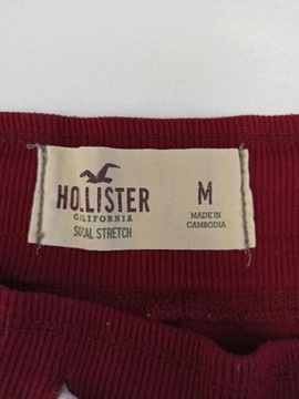 HOLLISTER BORDOWE SPODNIE DAMSKIE DRESOWE, PROSTE r. S/M