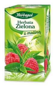 Herbata zielona Herbapol z Maliną 20 torebek