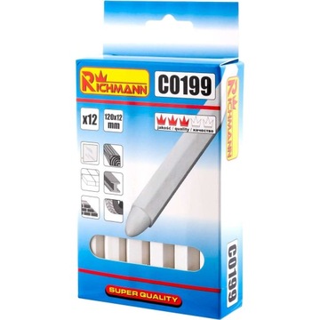 C0199 KREDA BUDOWLANA TECHNICZNA BIAŁA 12 SZTUK
