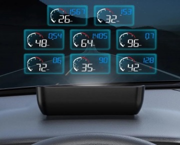 ДИСПЛЕЙ ПРОЕКТОР LED LCD HUD OBD2 M10 ЧАСЫ